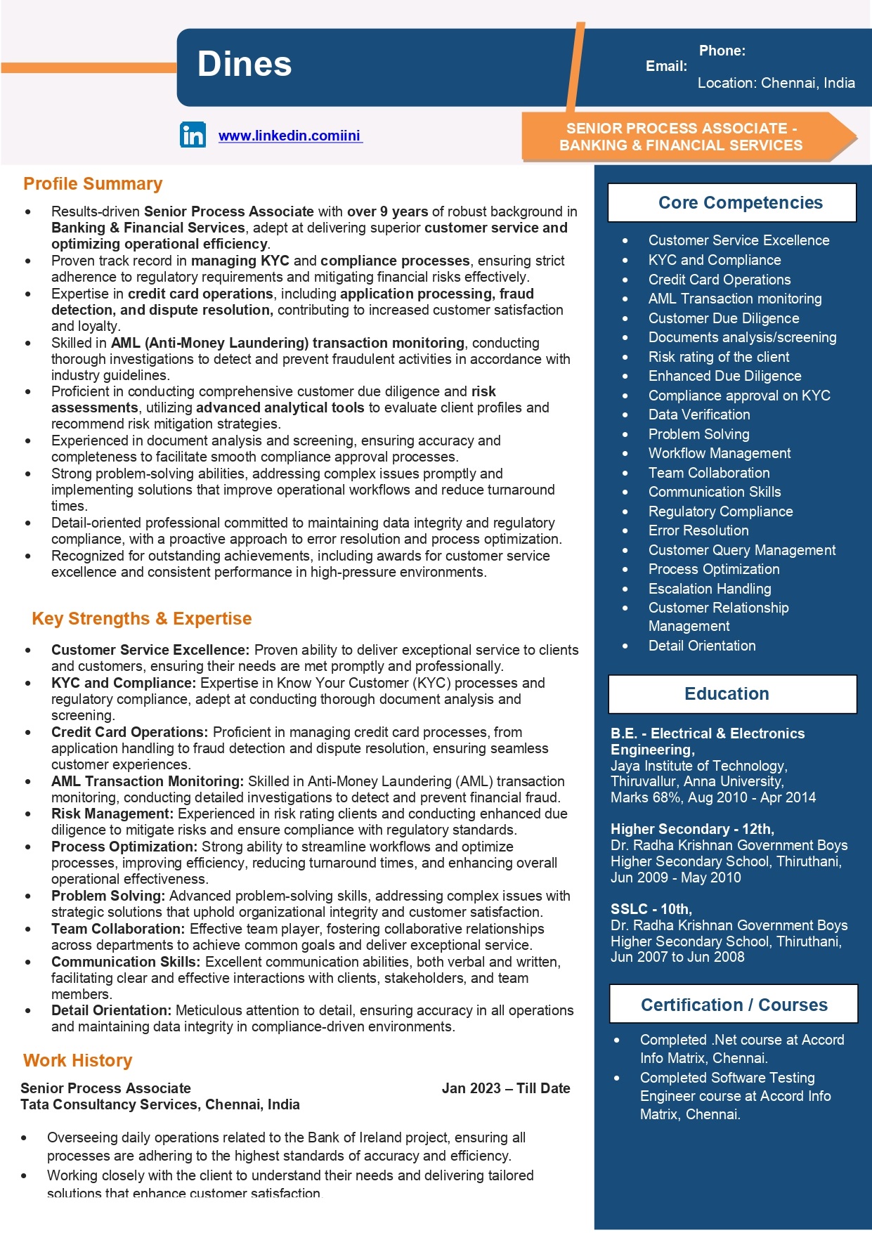 Senior Process Associate