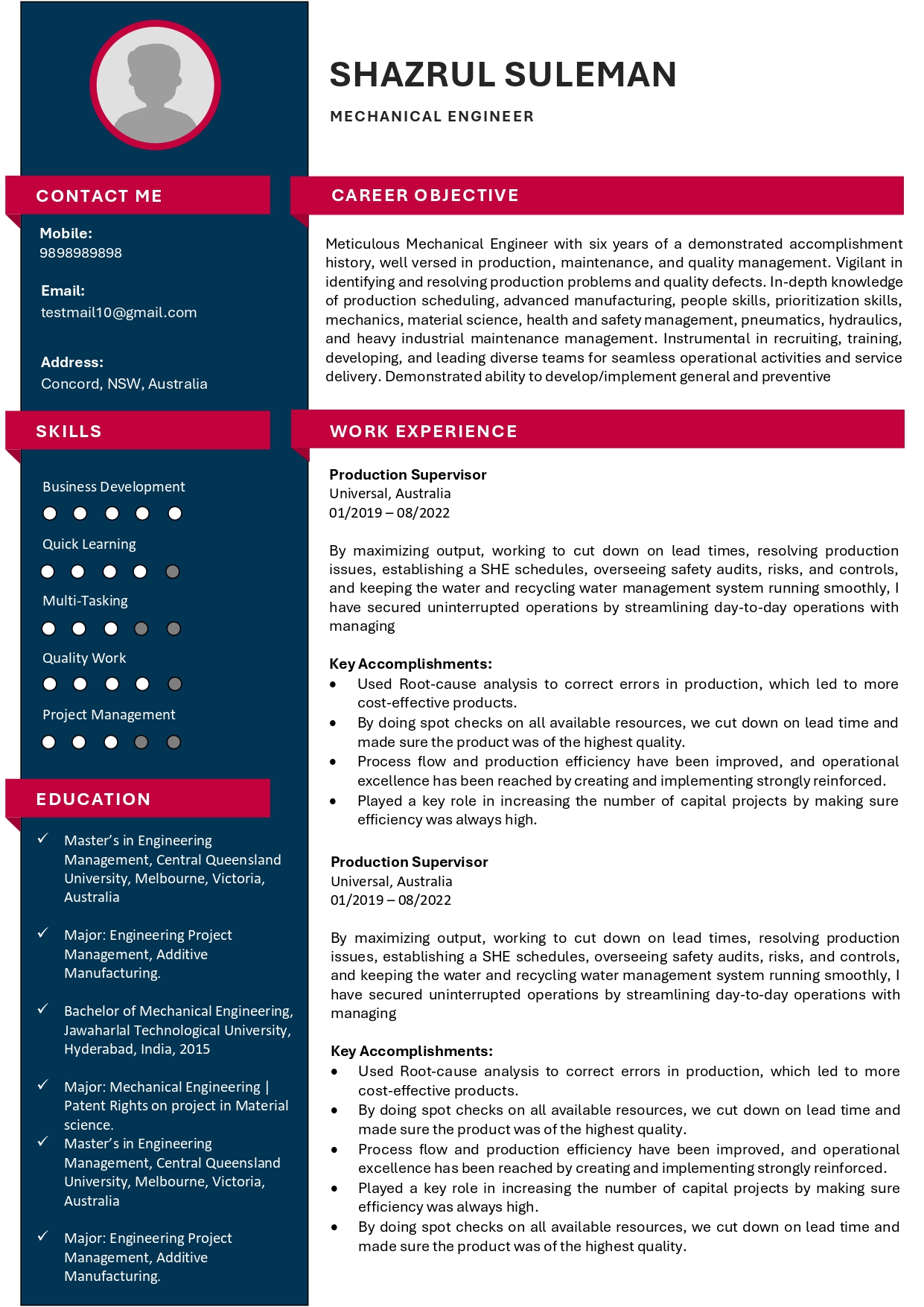 Resume Template